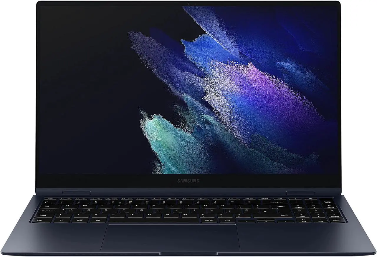 Main image of SAMSUNG Galaxy Book Pro 360 NP950QDB-KB6CA Intel Core i7 11th Gen 1165G7 (2.80GHz) 8GB Memory 512 GB NVMe SSD Intel Iris Xe Graphics 15.6" Touchscreen 1920 x 1080 Convertible 2-in-1 Laptop Windows 11 Home 64-bit