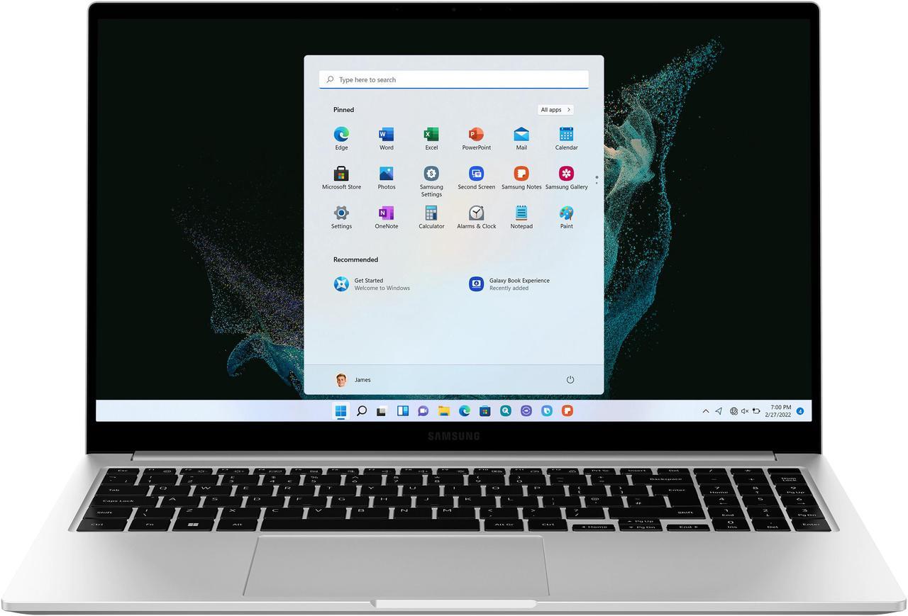 SAMSUNG Notebook Galaxy Book2 NP750XED-KB2CA Intel Core i7 12th Gen 1255U (1.70GHz) 8GB Memory 256 GB SSD Intel Iris Xe Graphics 15.6" Windows 10 Home