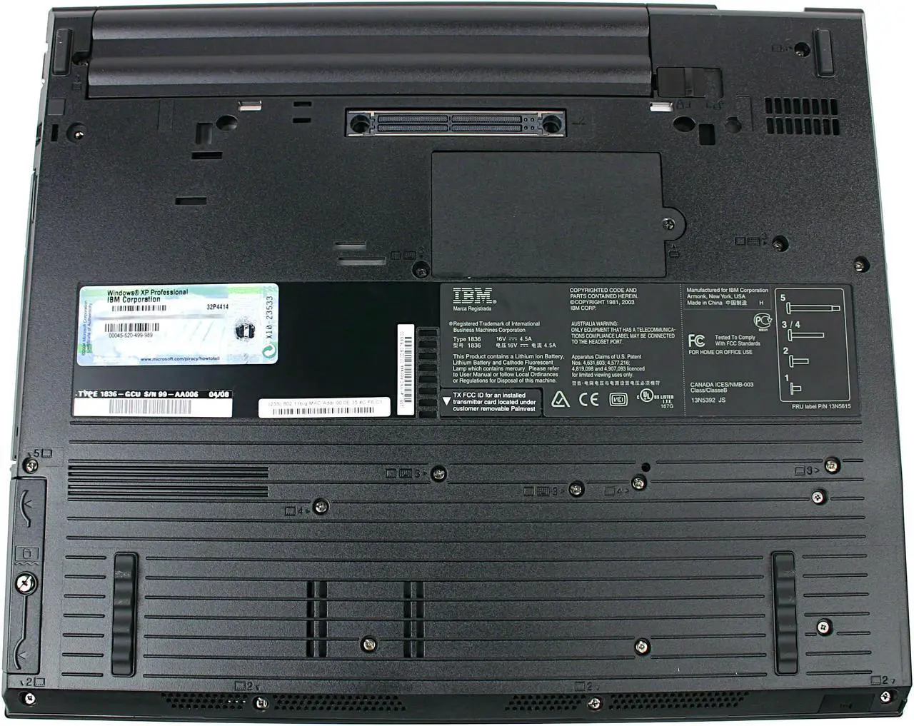 IBM Laptop ThinkPad 1.50GHz 256MB Memory 40GB HDD ATI Mobility Radeon ...