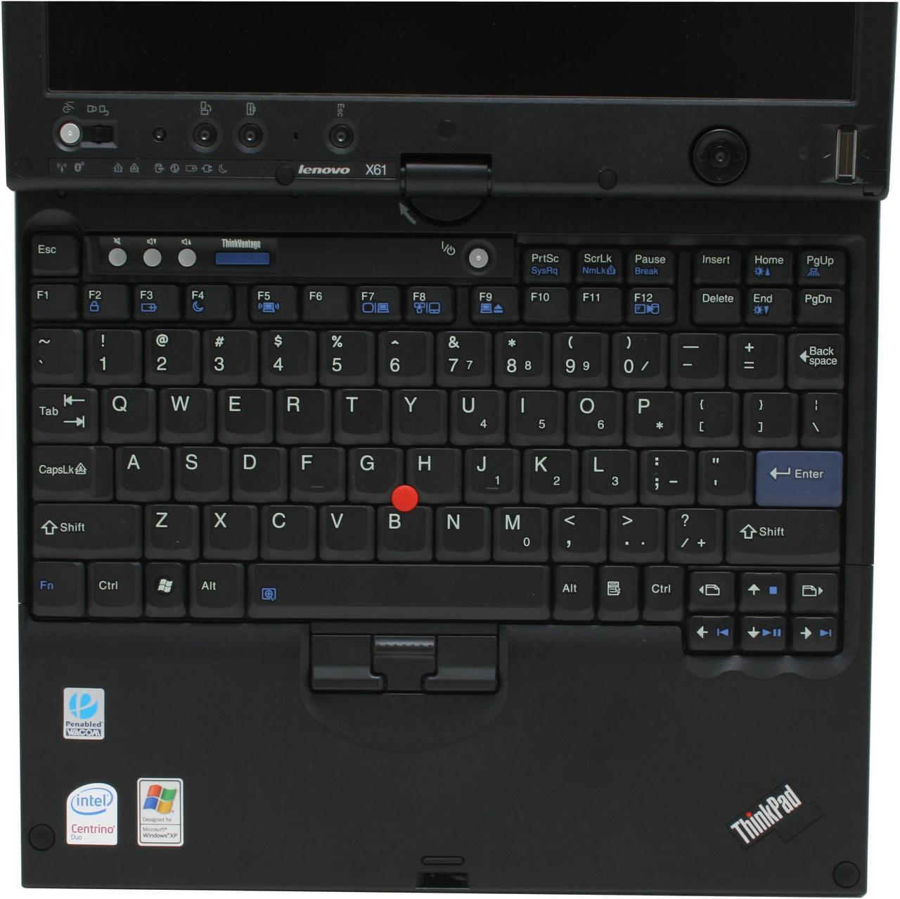 Alt view image 17 of 18 - ThinkPad X Series X61t (776796U) 2GB Memory 12.1" 1400 x 1050 Tablet PC Windows Vista Business