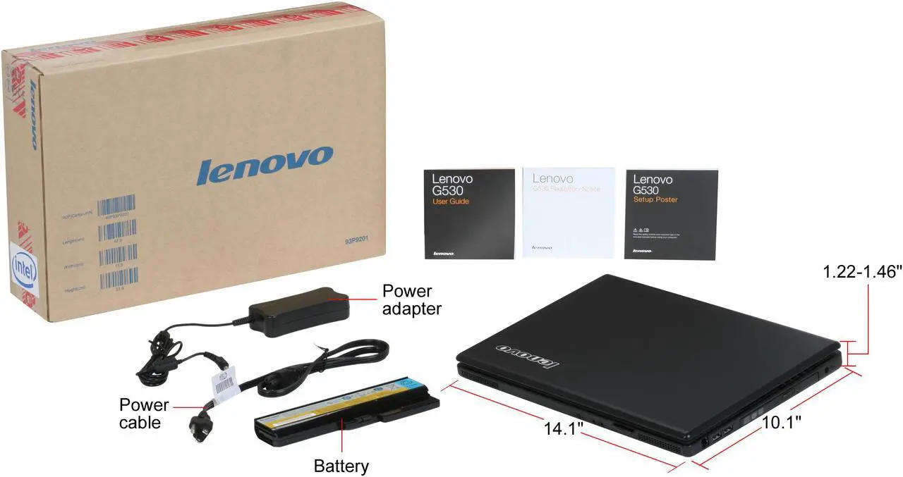 Alt view image 12 of 12 - Lenovo Laptop Intel Pentium T3400 2GB Memory 160GB HDD Intel GMA 4500M 15.4" Windows Vista Home Basic G530-444623U