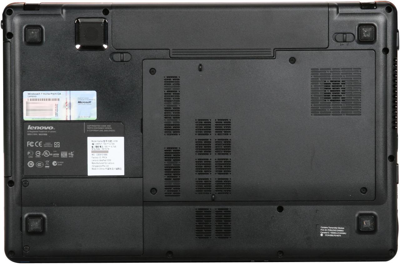 Alt view image 7 of 8 - Lenovo Laptop IdeaPad Intel Core 2 Duo P7450 4GB Memory 320GB HDD NVIDIA GeForce GT 240M 15.6" Windows 7 Home Premium 64-bit Y550 (41865GU)