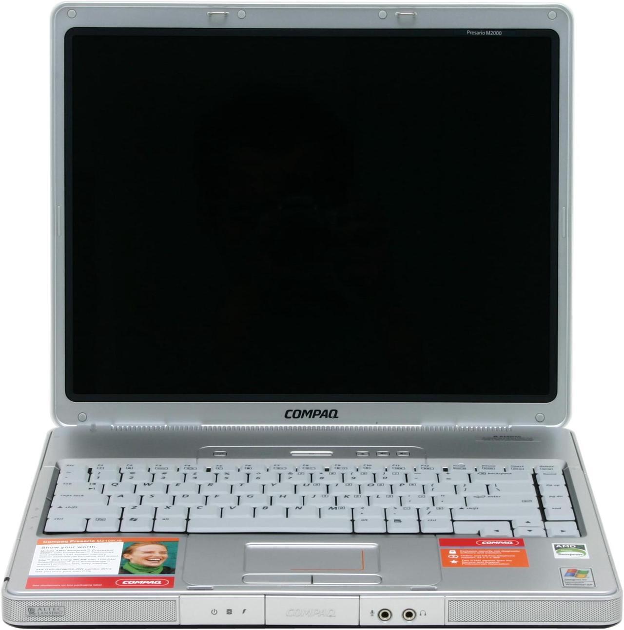 Alt view image 2 of 12 - COMPAQ Presario M2105US NoteBook AMD Mobile Sempron 2800+ 15.0" XGA 256MB Memory DDR333 40GB HDD 4200rpm DVD/CD-RW Combo ATI Radeon Xpress 200M IGP