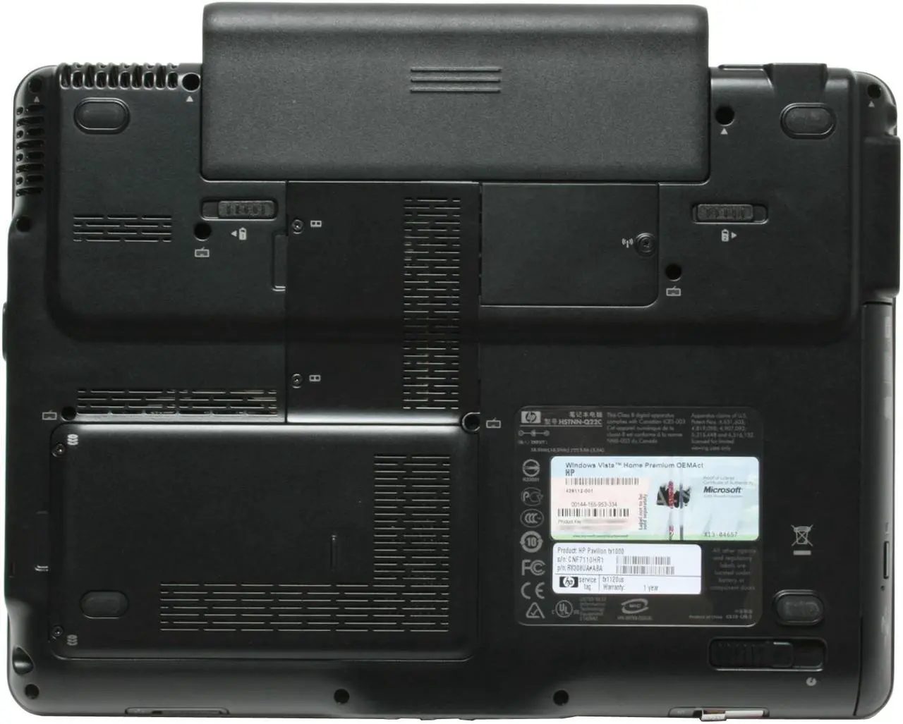 Alt view image 10 of 17 - HP Pavilion TX1120US 2GB Memory 12.1" 1280 x 800 Tablet PC Windows Vista Home Premium