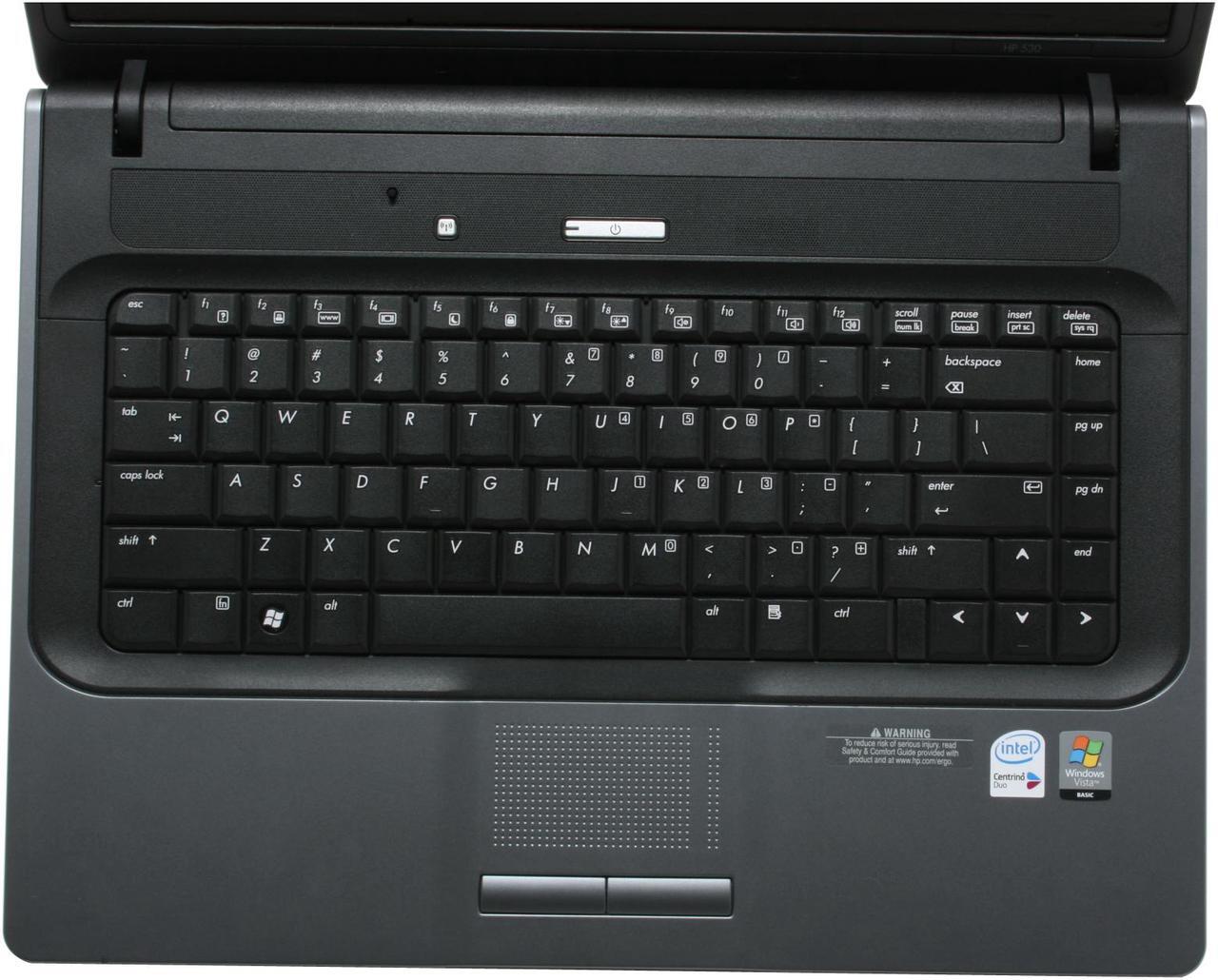 Alt view image 4 of 13 - HP Laptop Intel Core Duo T2300E 1GB Memory 80GB HDD Intel GMA 950 15.4" Windows Vista Business 530 (GU337AT#ABA)