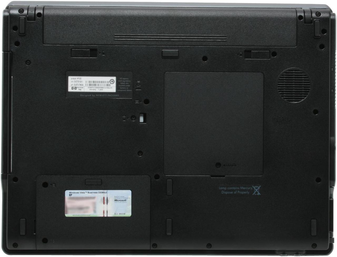 Alt view image 10 of 13 - HP Laptop Intel Core Duo T2300E 1GB Memory 80GB HDD Intel GMA 950 15.4" Windows Vista Business 530 (GU337AT#ABA)
