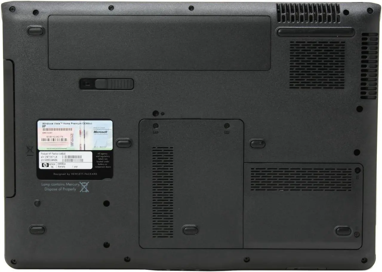 Alt view image 10 of 14 - HP Laptop Pavilion AMD Athlon 64 X2 TK-55 1GB Memory 160GB HDD NVIDIA GeForce 7150M 15.4" Windows Vista Home Premium DV6605US(GS662UA)