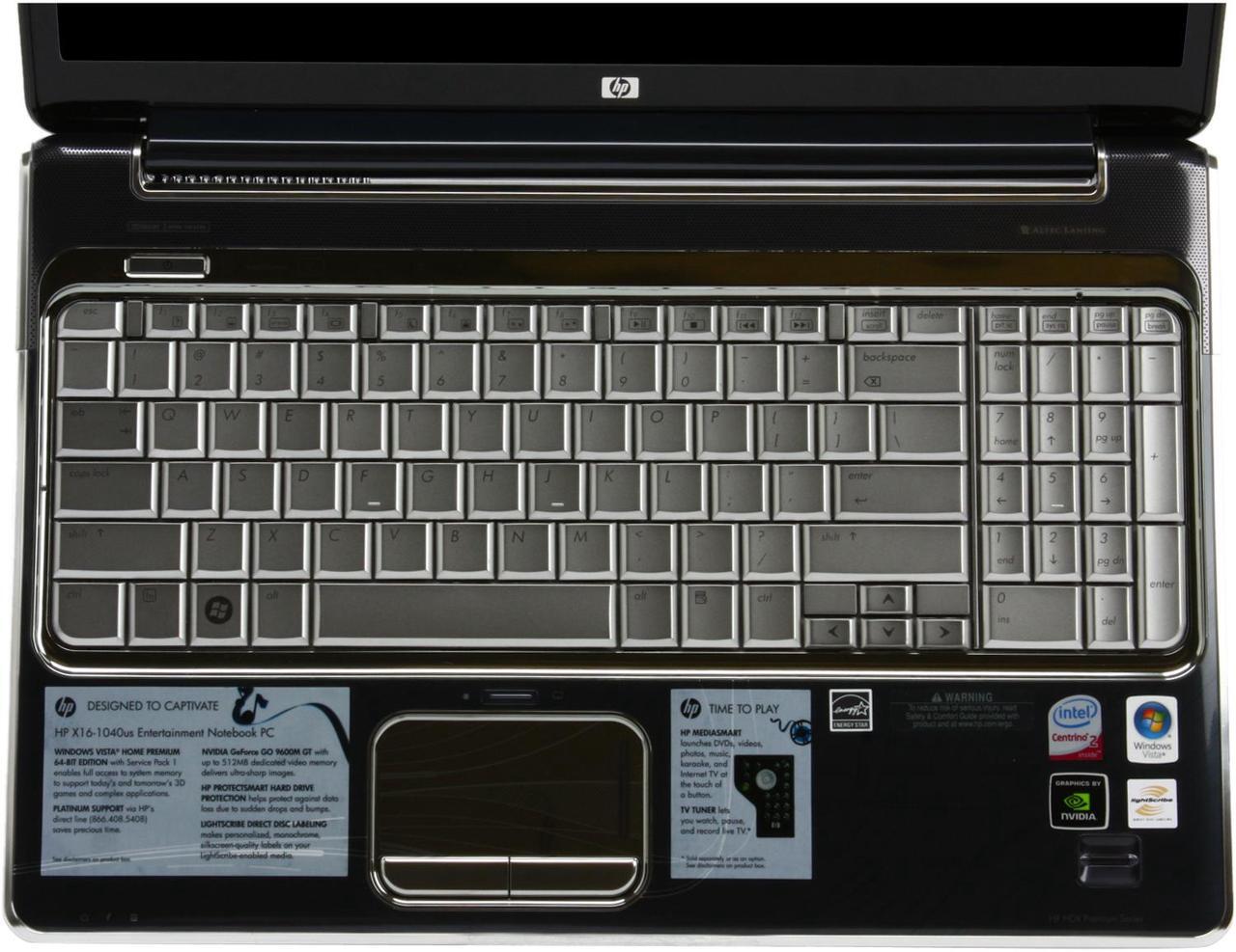 Alt view image 10 of 18 - HP Laptop Pavilion Intel Core 2 Duo P8400 4GB Memory 320GB HDD NVIDIA GeForce 9600M GT 16.0" Windows Vista Home Premium 64-bit HDX16-1040US