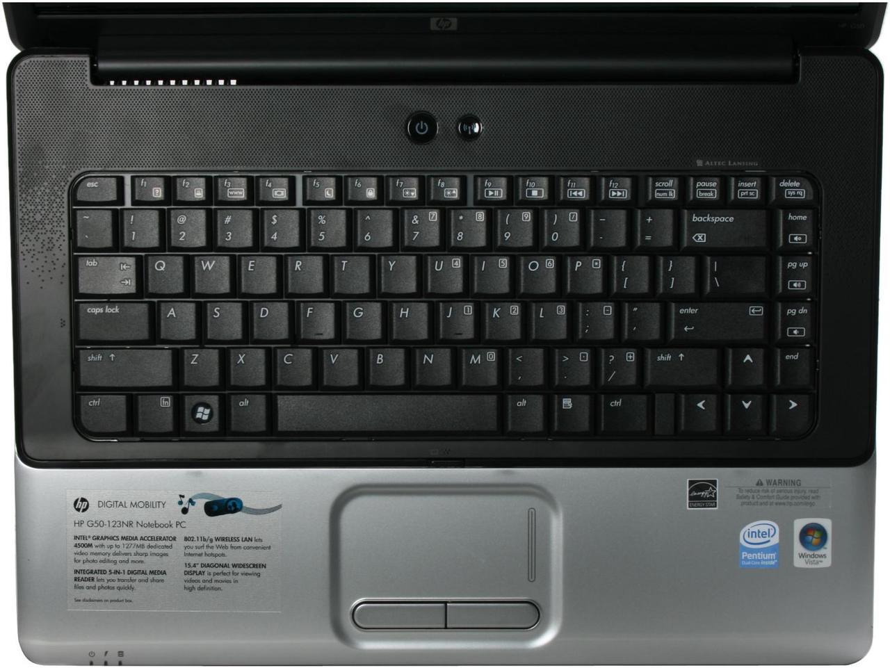 Alt view image 10 of 17 - HP Laptop Intel Pentium T3200 3GB Memory 250GB HDD Intel GMA 4500M 15.4" Windows Vista Home Premium G50-123NR