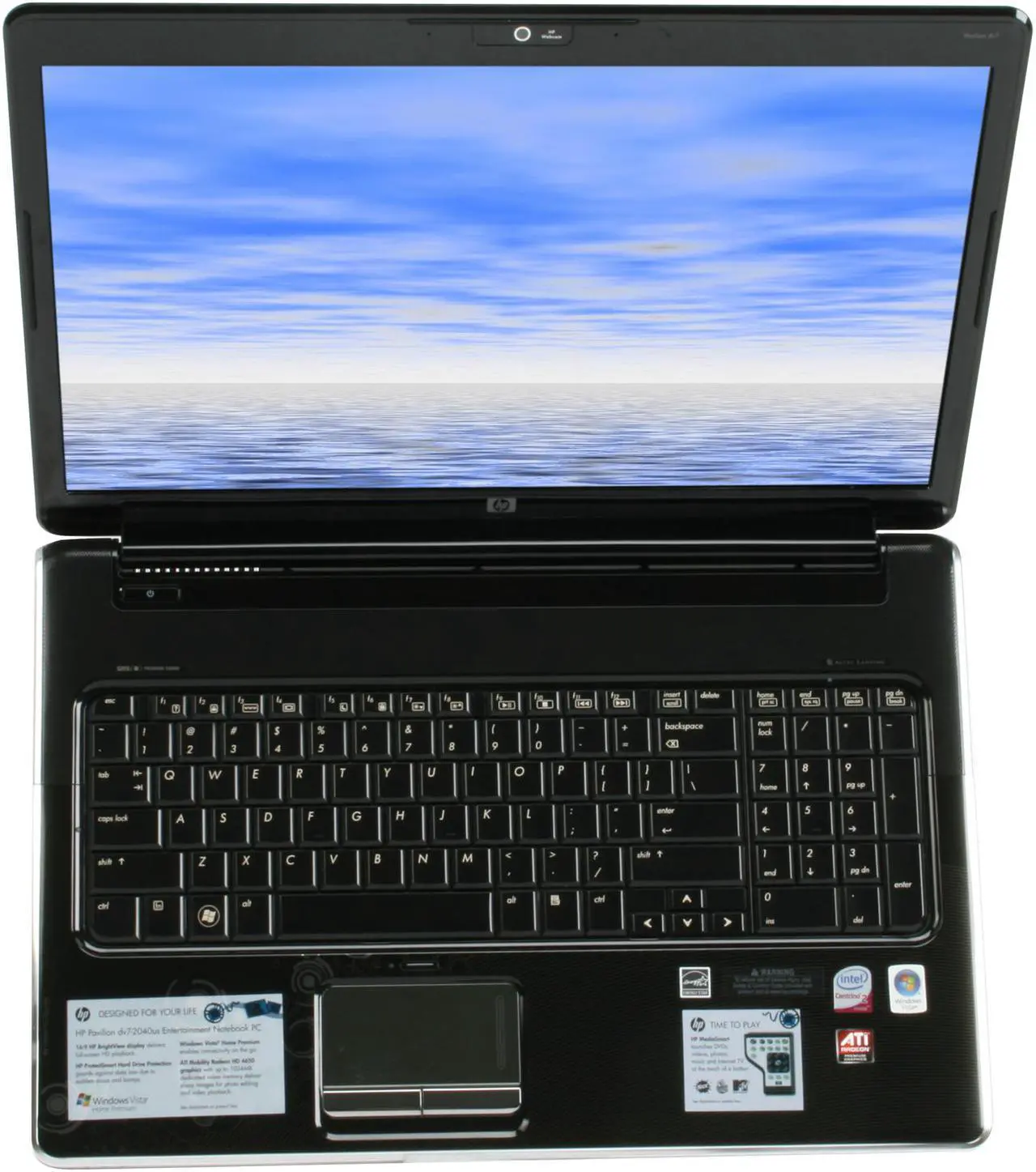 Alt view image 11 of 12 - HP Laptop Pavilion Intel Core 2 Quad Q9000 4GB Memory 500GB HDD ATI Mobility Radeon HD 4650 17.3" Windows Vista Home Premium 64-bit dv7-2040us