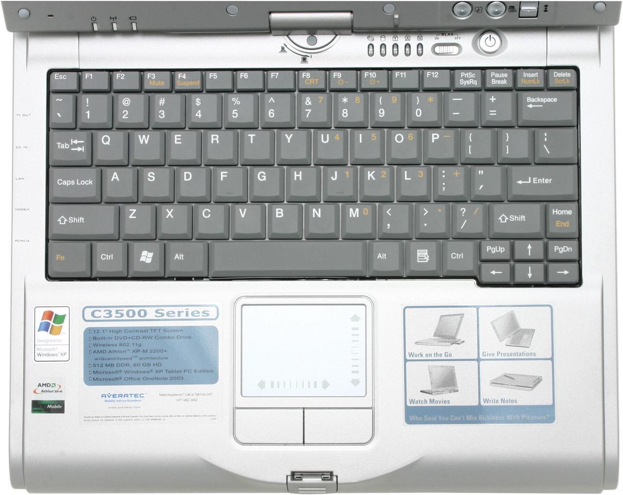 Alt view image 14 of 14 - AVERATEC C3500 512MB Memory 12.1" 1024 x 768 Tablet PC Windows XP Tablet PC Edition