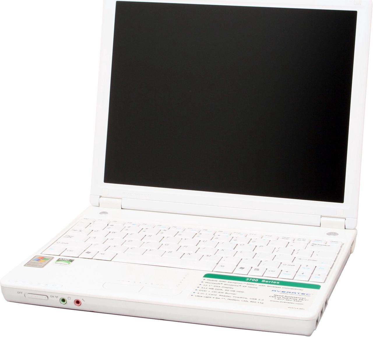 Alt view image 2 of 12 - AVERATEC Laptop 3700 3000+ 512MB Memory 60GB HDD 12.1" Windows XP Home 3715-ED1