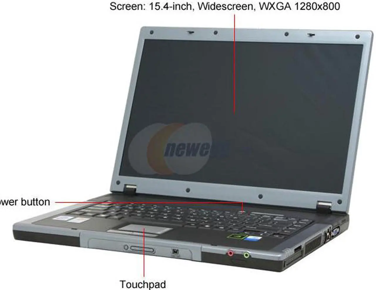 Alt view image 2 of 14 - MSI Laptop Intel Pentium M 730 512MB Memory 60GB HDD NVIDIA GeForce Go 6600 15.4" Windows XP Home M645-200