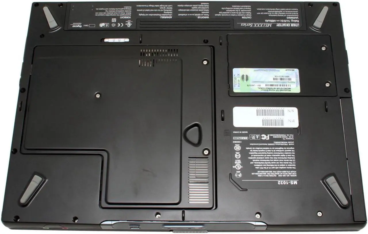 Alt view image 11 of 14 - MSI Laptop Intel Pentium M 730 512MB Memory 60GB HDD NVIDIA GeForce Go 6600 15.4" Windows XP Home M645-200