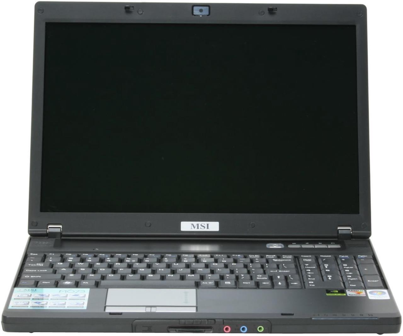 Alt view image 4 of 19 - MSI Laptop AMD Turion 64 X2 TL-52 1GB Memory 100GB HDD NVIDIA GeForce Go 7400 15.4" Windows Vista Home Premium M673-018US