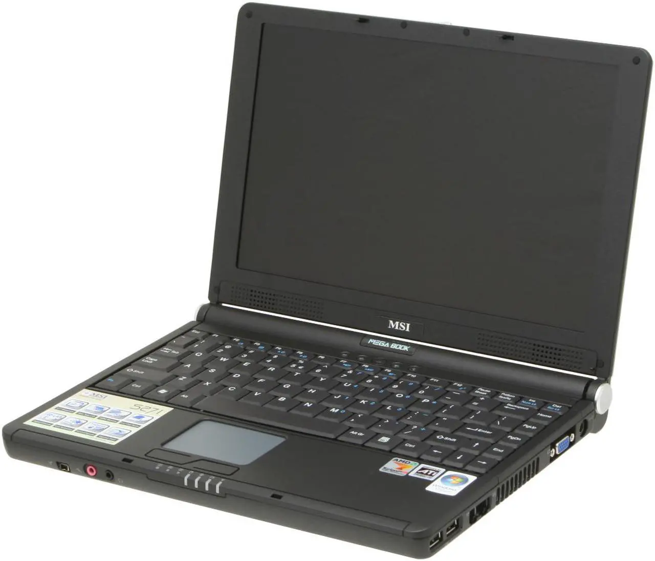 Alt view image 2 of 17 - MSI Laptop AMD Turion 64 X2 TL-50 1GB Memory 100GB HDD ATI Radeon Xpress 1150 IGP 12.1" Windows Vista Home Premium S271-243US