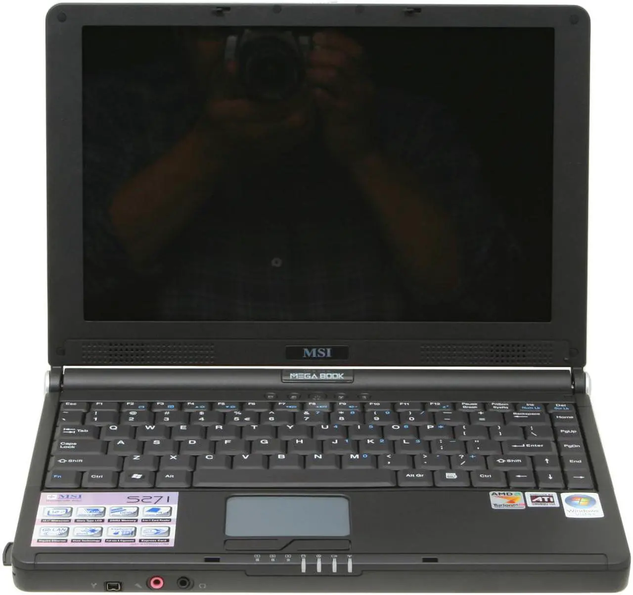 Alt view image 3 of 17 - MSI Laptop AMD Turion 64 X2 TL-50 1GB Memory 100GB HDD ATI Radeon Xpress 1150 IGP 12.1" Windows Vista Home Premium S271-243US