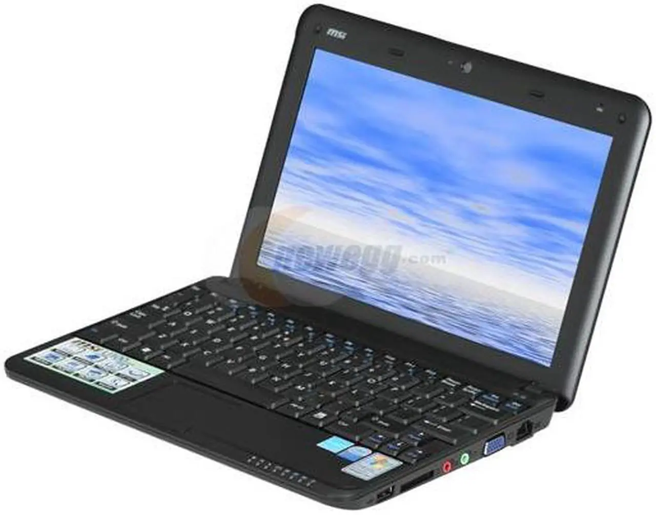 Alt view image 2 of 8 - MSI Wind U100-641US Black Intel Atom N270(1.60 GHz) 10.0" WSVGA 1GB Memory 160GB HDD Netbook
