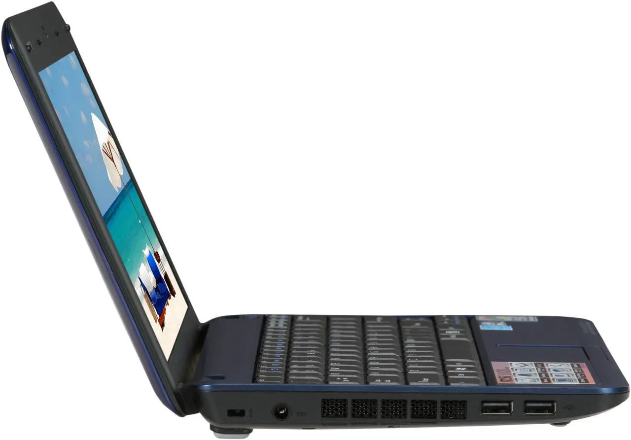 Alt view image 4 of 8 - MSI Wind U100-013US Silver Blue Intel Atom N270(1.60 GHz) 10.0" WSVGA 1GB Memory 160GB HDD Netbook