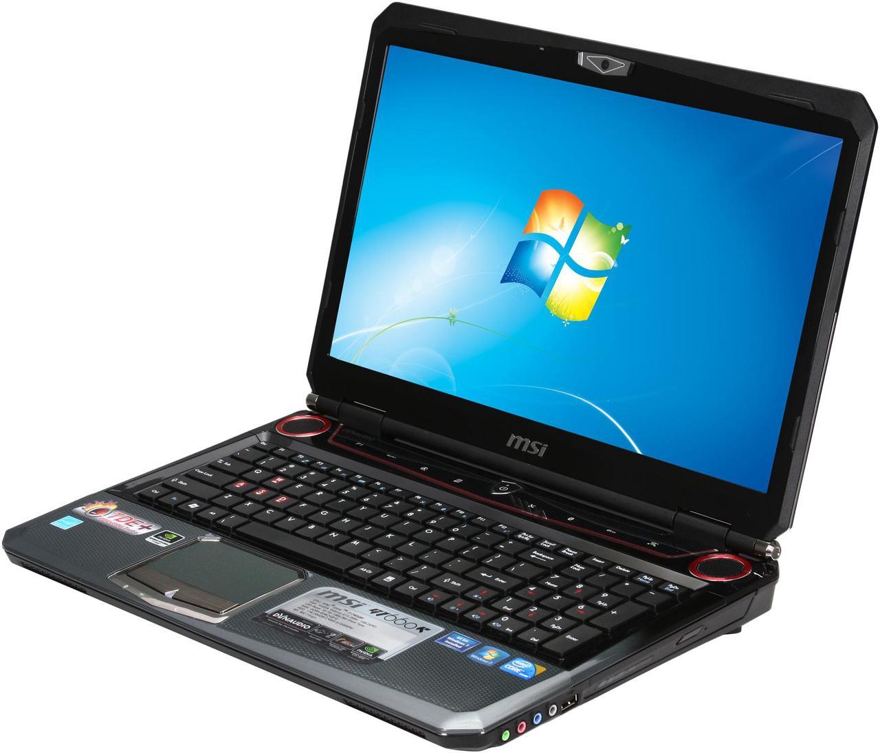 MSI Laptop Intel Core i7-740QM 6GB Memory 1TB HDD NVIDIA GeForce GTX 285M 16.0" Windows 7 Home Premium 64-bit GT660R-004US