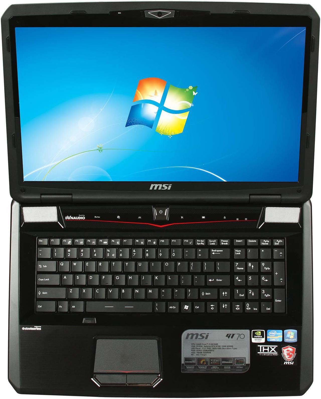 Alt view image 6 of 8 - MSI Laptop GT Series Intel Core i7-3610QM 12GB Memory 750GB HDD NVIDIA GeForce GTX 670M 17.3" Windows 7 Home Premium 64-Bit GT70 0NC-008US