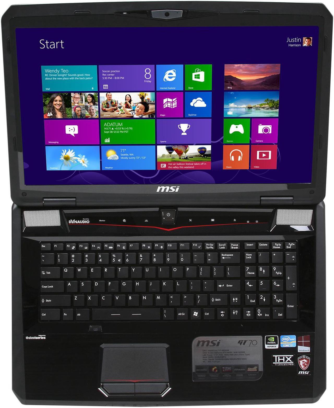 Alt view image 6 of 8 - MSI GT Series - 17.3" NVIDIA GeForce GTX 680M - Intel Core i7-3630QM - 16GB Memory - 256 GB SSD - Windows 8 - Gaming Laptop - (GT70 0NE-446US )