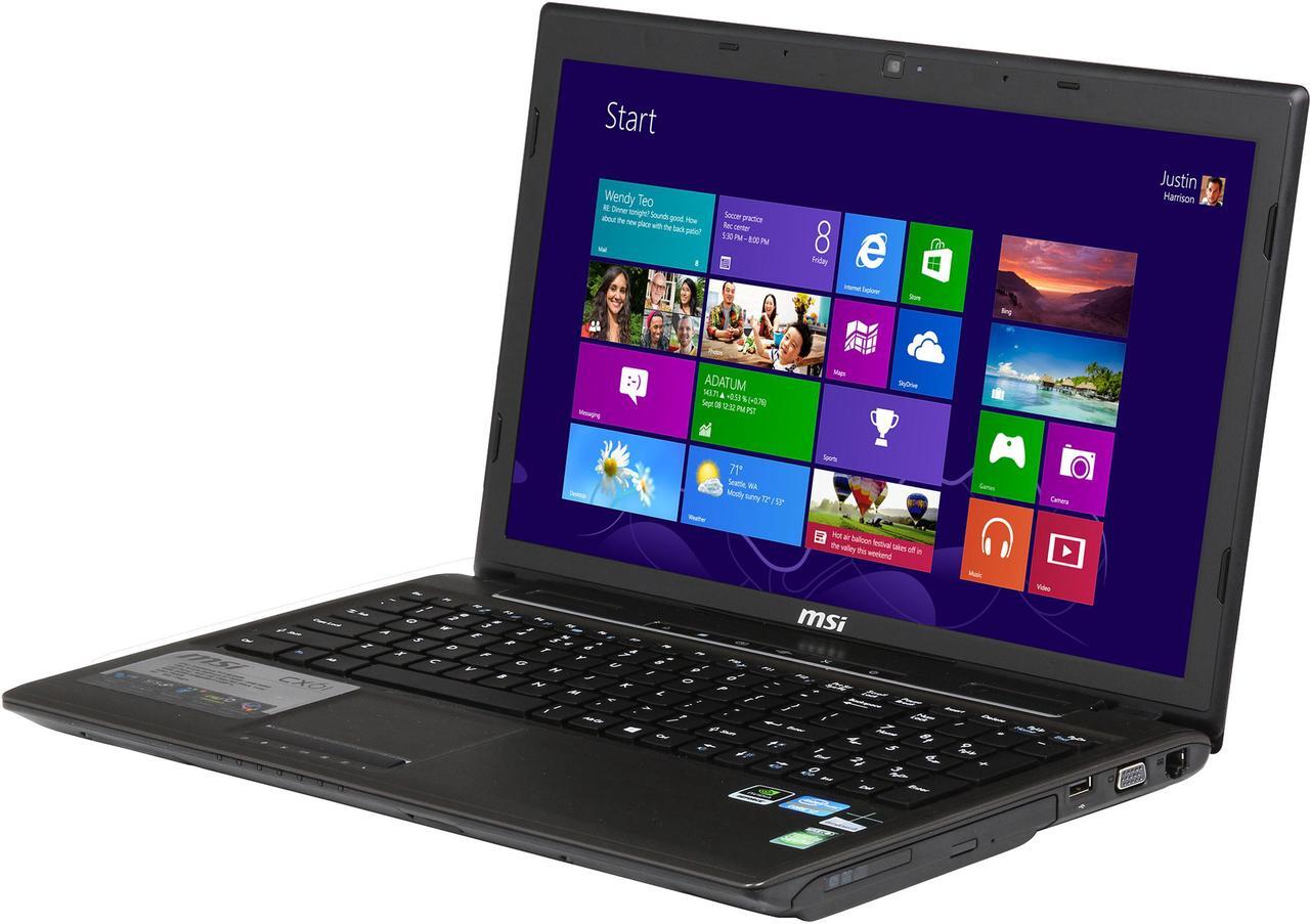 Main image of MSI Laptop Intel Core i7-3630QM 6GB Memory 750GB HDD NVIDIA GeForce GT 645M 15.6" Windows 8 CX61 0NF-258US