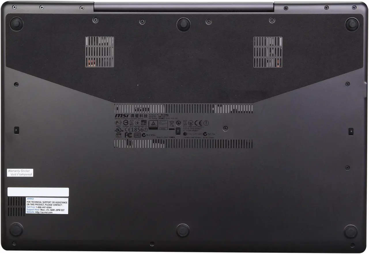 Alt view image 7 of 8 - MSI - 17.3" NVIDIA GeForce GTX 765M - Intel Core i7-4700HQ - 16GB Memory - 128 GB SSD - Windows 8 - Gaming Laptop - (GS70 2OD-001US )