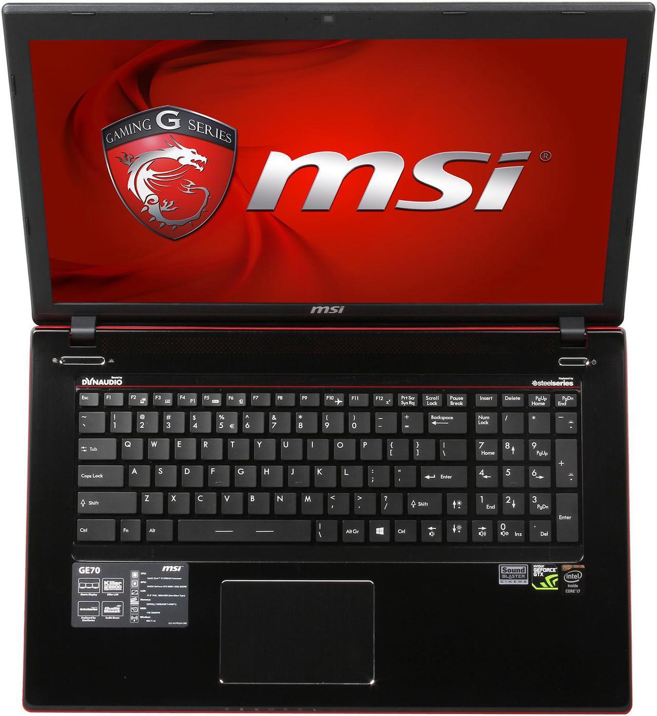 Alt view image 6 of 8 - MSI GE Series - 17.3" NVIDIA GeForce GTX 860M - Intel Core i7-4700HQ - 12GB Memory - - Windows 8.1 64-Bit - Gaming Laptop - (GE70 Apache Pro-012 )