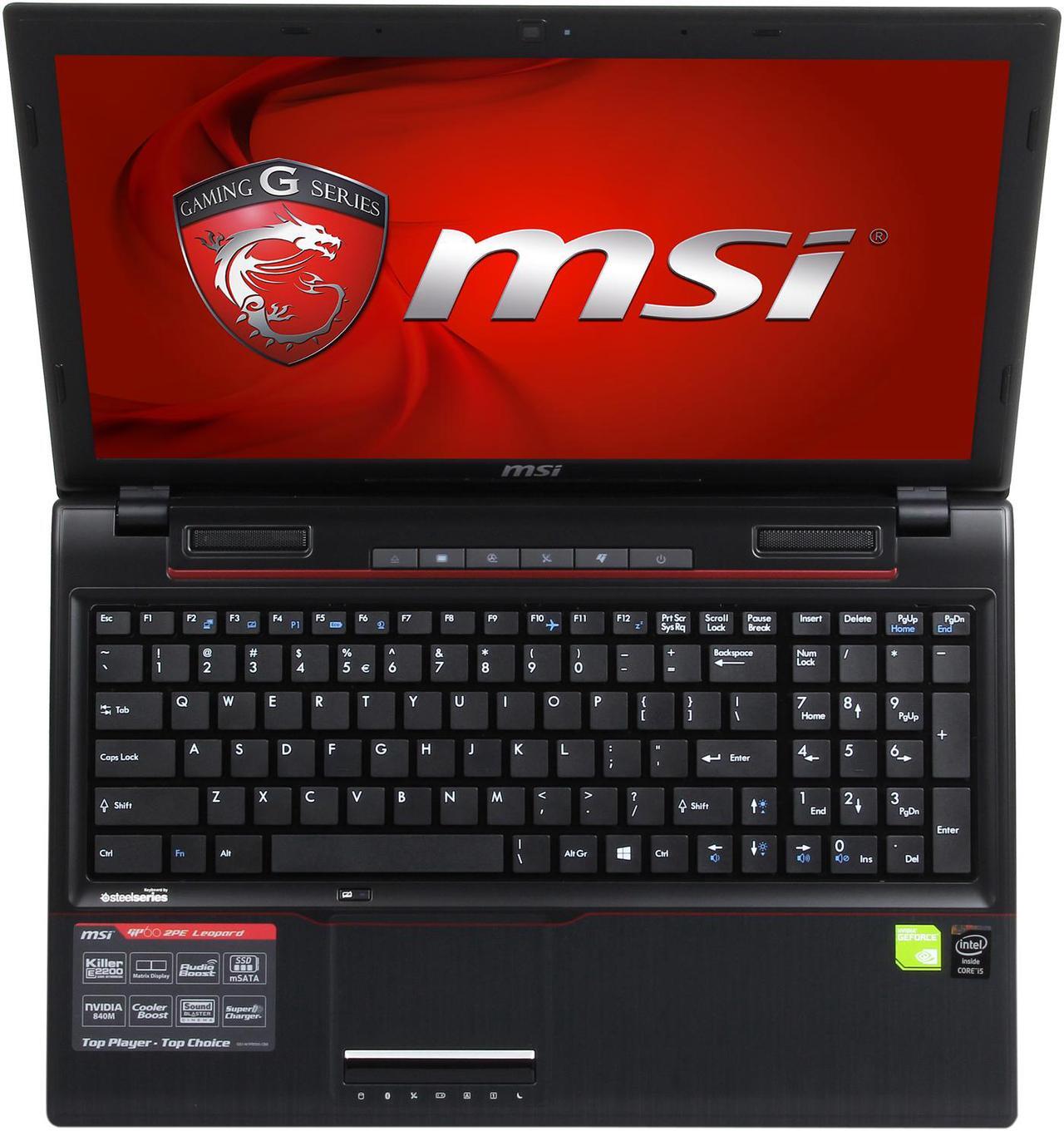 Alt view image 6 of 8 - MSI GP Series - 15.6" NVIDIA GeForce 840M - Intel Core i5-4200M - 8GB Memory - - Windows 8.1 Multi-language - Gaming Laptop - (GP60 Leopard-010 )