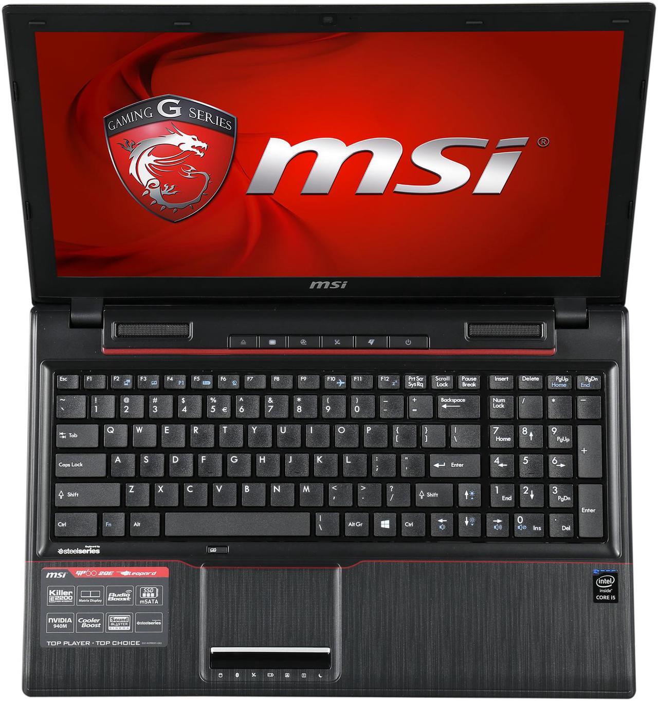 Alt view image 6 of 8 - MSI GP Series - 15.6" NVIDIA GeForce 940M - Intel Core i5-4210H - 8GB Memory - - Windows 8.1 64-bit - Gaming Laptop - (GP60 Leopard-836 )
