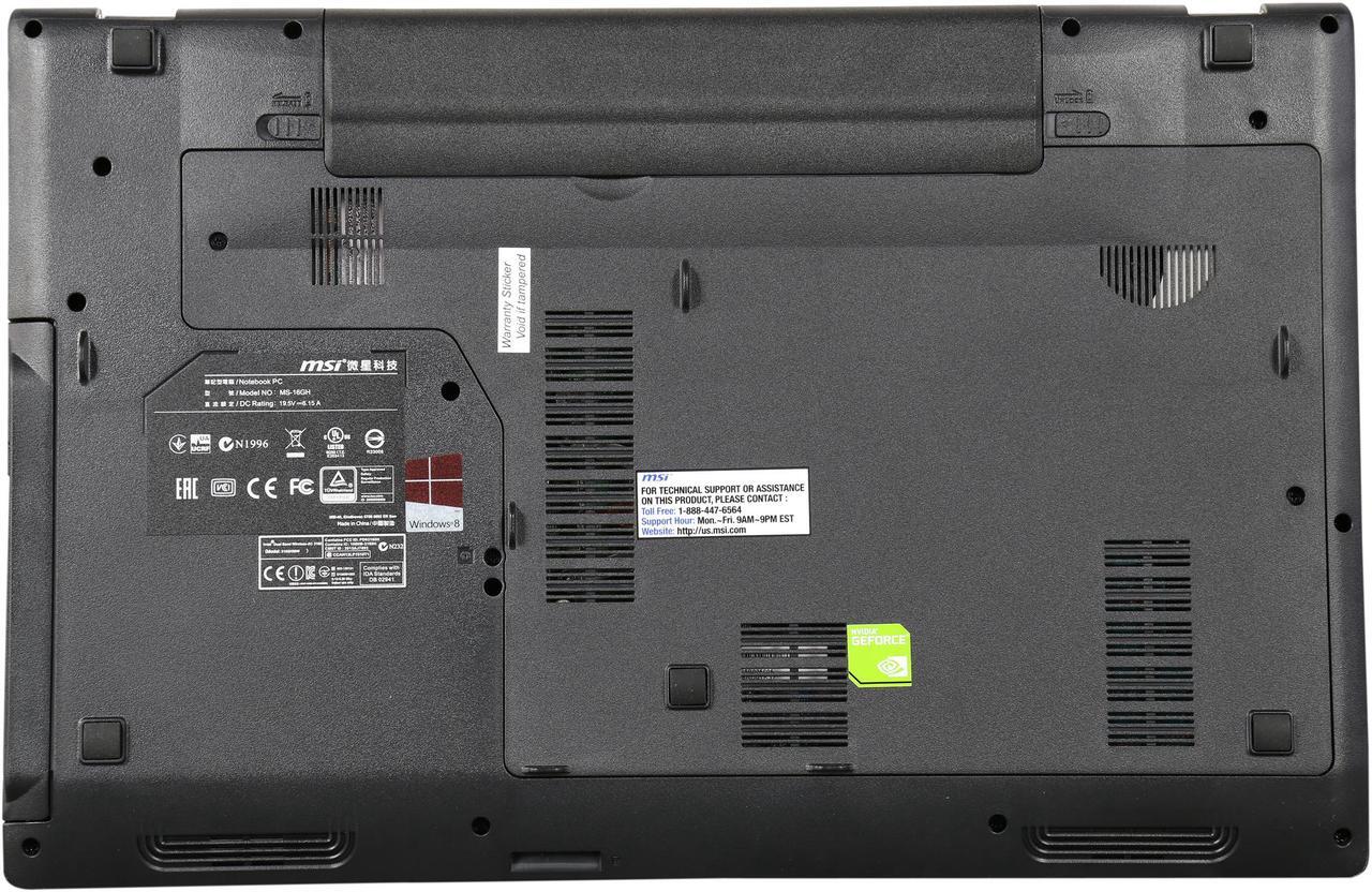 Alt view image 7 of 8 - MSI GP Series - 15.6" NVIDIA GeForce 940M - Intel Core i5-4210H - 8GB Memory - - Windows 8.1 64-bit - Gaming Laptop - (GP60 Leopard-836 )