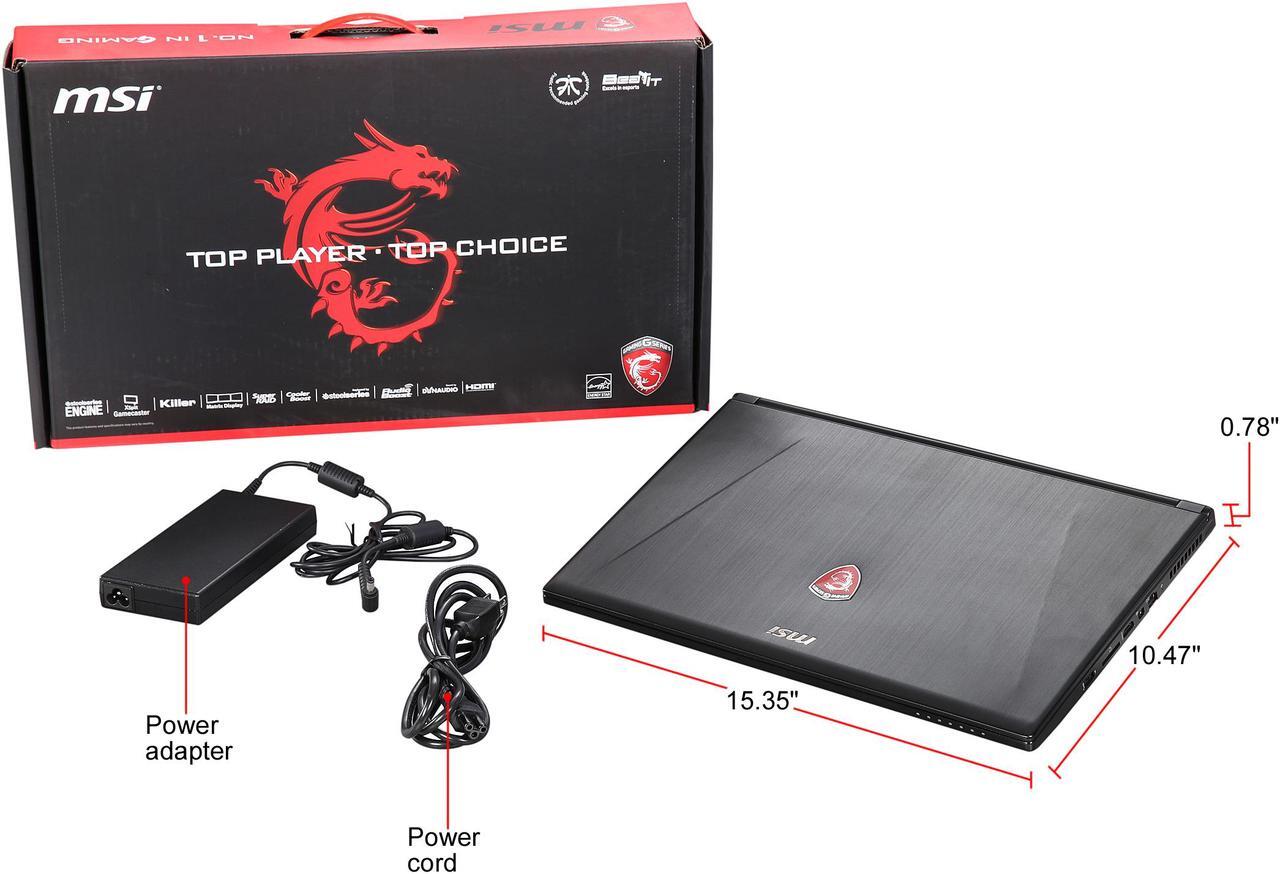 Alt view image 9 of 8 - MSI GS Series - 15.6" NVIDIA GeForce GTX 970M - Intel Core i7-4710HQ - 16GB Memory - 128 GB SSD - Windows 8.1 - Gaming Laptop - (GS60 GHOST PRO-064 )