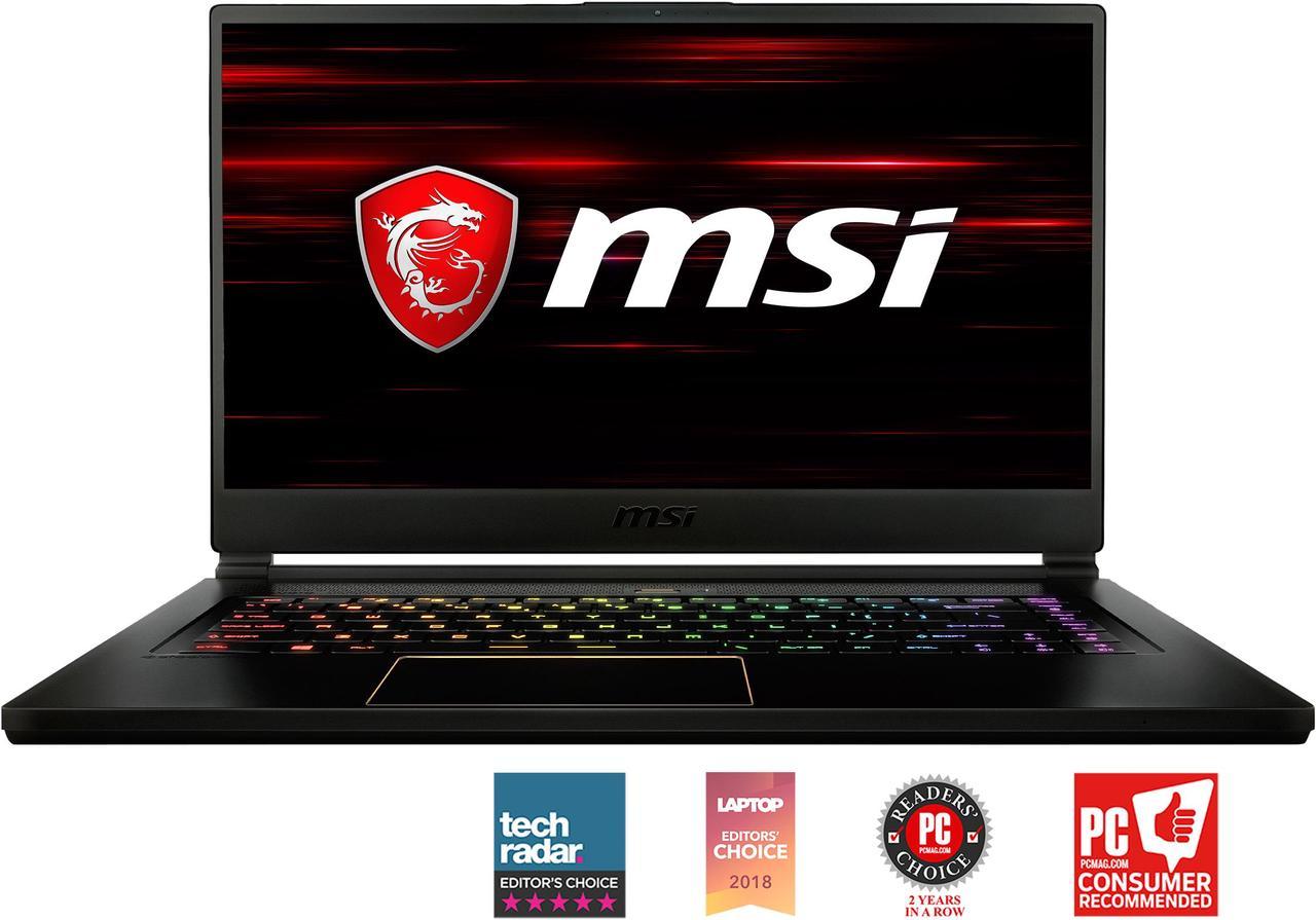 MSI GS Series GS65 Stealth THIN-053 15.6" 144 Hz FHD GTX 1070 8 GB VRAM i7-8750H 32 GB Memory 512 GB NVMe SSD Windows 10 Pro 64-Bit Gaming Laptop