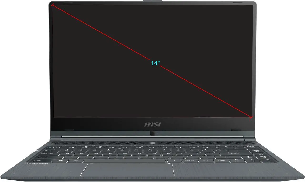 Alt view image 2 of 6 - MSI Laptop Modern 14 A10M-460 Intel Core i5 10th Gen 10210U (1.60 GHz) 8 GB Memory 512 GB NVMe SSD 14.0" Windows 10 Home 64-bit