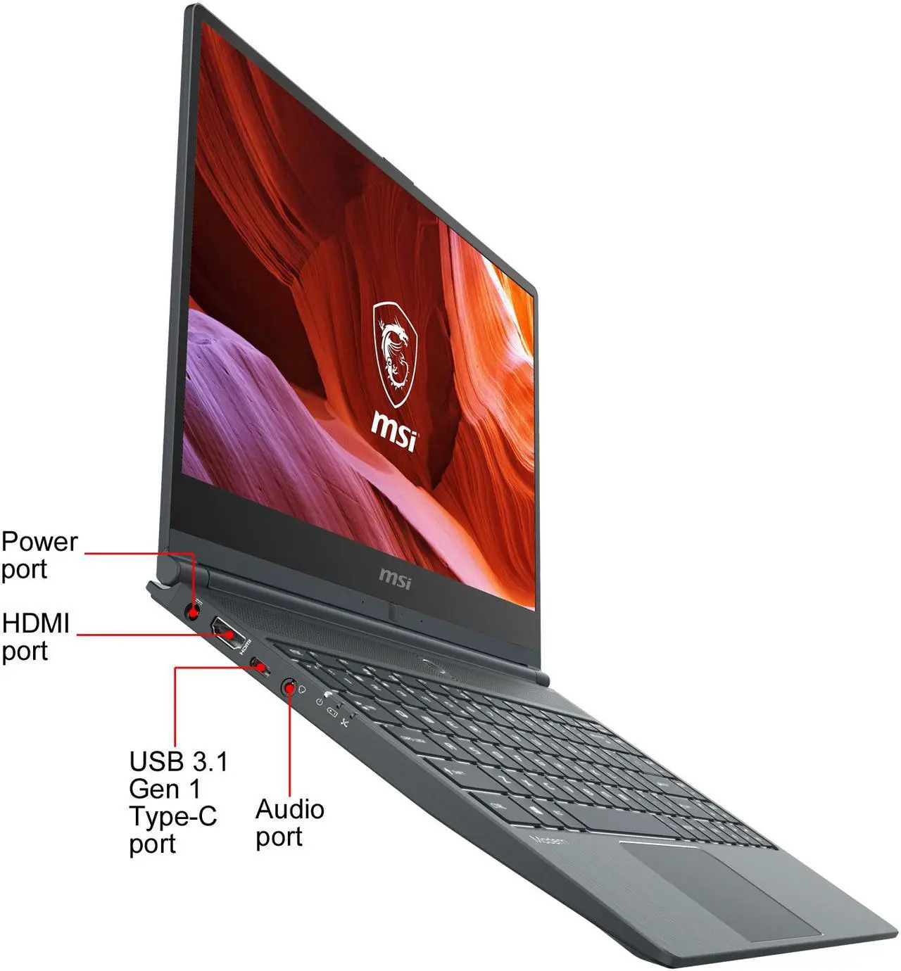 Alt view image 6 of 6 - MSI Laptop Modern 14 A10M-460 Intel Core i5 10th Gen 10210U (1.60 GHz) 8 GB Memory 512 GB NVMe SSD 14.0" Windows 10 Home 64-bit