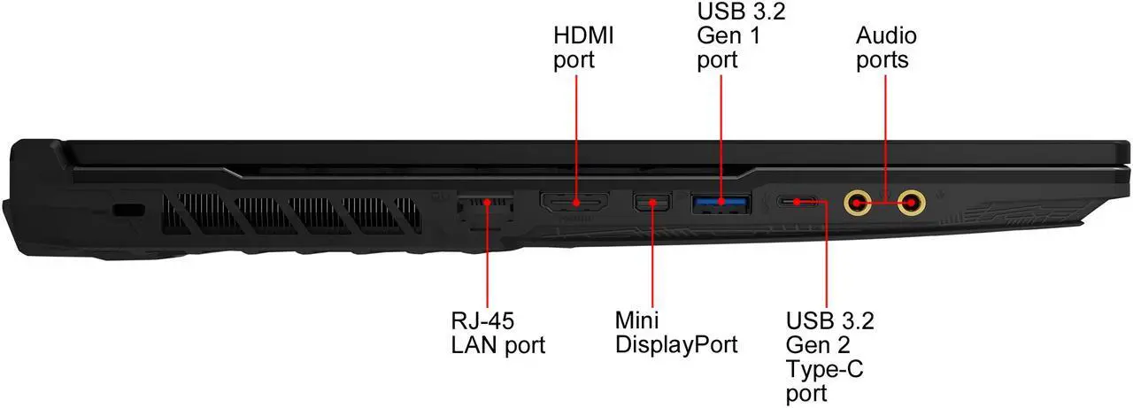 Alt view image 9 of 20 - MSI GP65 Leopard 10SDK-049, 15.6" Gaming Laptop, Intel Core i7-10750H, GTX 1660 Ti, 16 GB Memory, 512 GB SSD