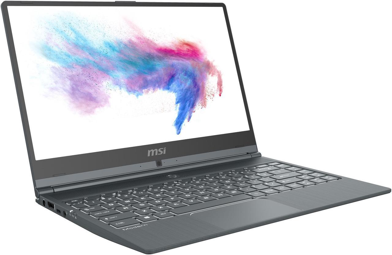 MSI Laptop Intel Core i5-10210U 8GB Memory 512 GB NVMe SSD Intel UHD Graphics 14.0" Windows 10 Pro 64-bit Modern 14 A10M-1029