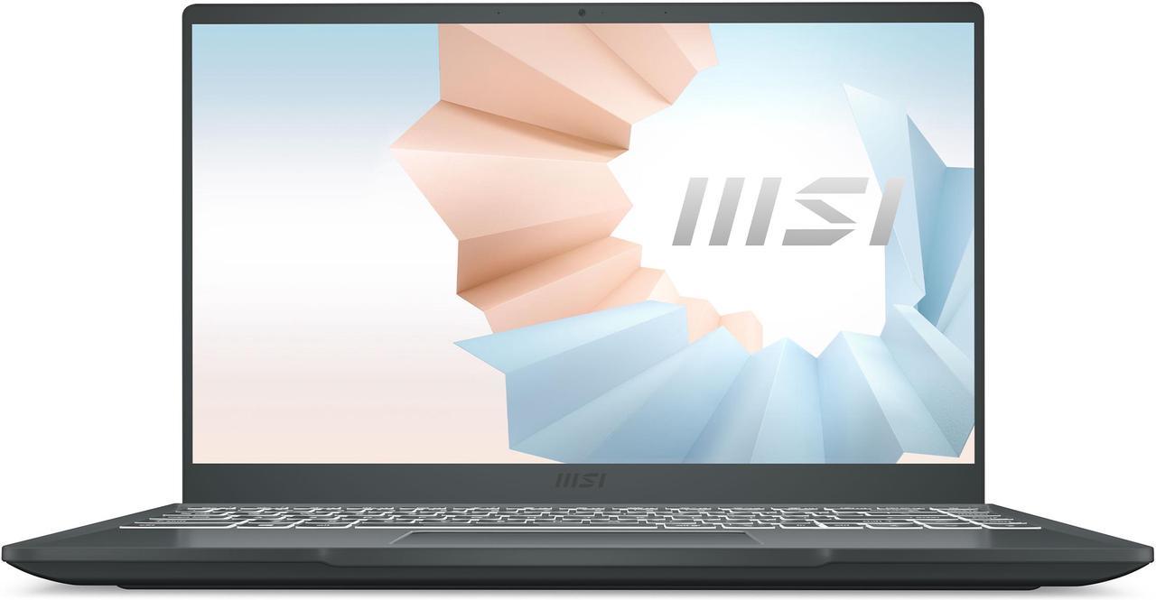 MSI Laptop Intel Core i7-1165G7 8GB Memory 512 GB PCIe SSD Intel Iris Xe Graphics 14.0" Windows 10 Home 64-bit Modern 14 B11M-001CA