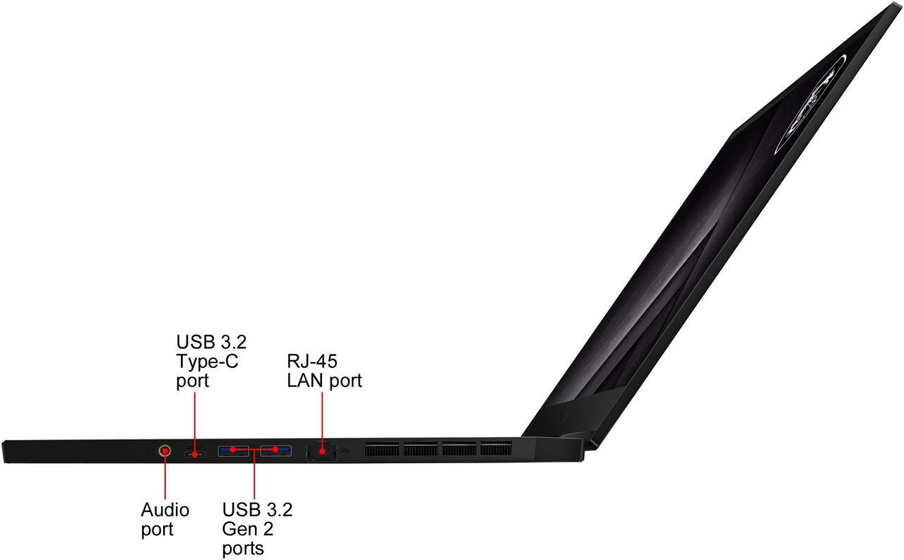 Alt view image 9 of 20 - MSI GS66 Stealth 10UG-075 - 15.6" 300 Hz - Intel Core i7-10870H - NVIDIA GeForce RTX 3070 Laptop GPU 8 GB GDDR6 - 32 GB Memory - 1 TB NVMe SSD - Windows 10 Pro - Gaming Laptop