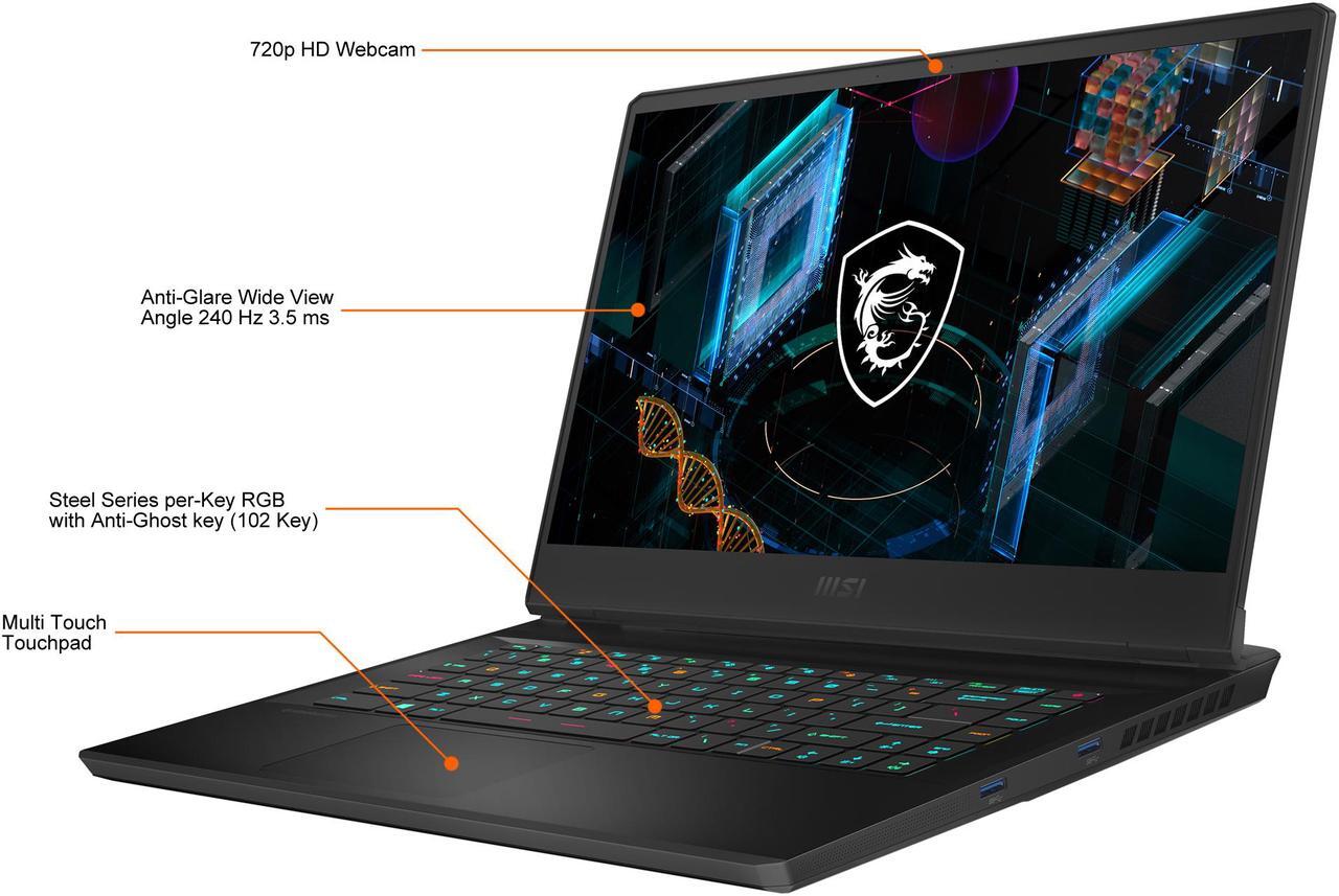 Alt view image 3 of 19 - MSI GP Series - 15.6" GeForce RTX 3070 Laptop GPU - Intel Core i7-11800H  - 16GB Memory - 1 TB NVMe SSD - Windows 10 Home 64-bit - Gaming Laptop - 240 Hz (GP66 Leopard 11UG-018 )