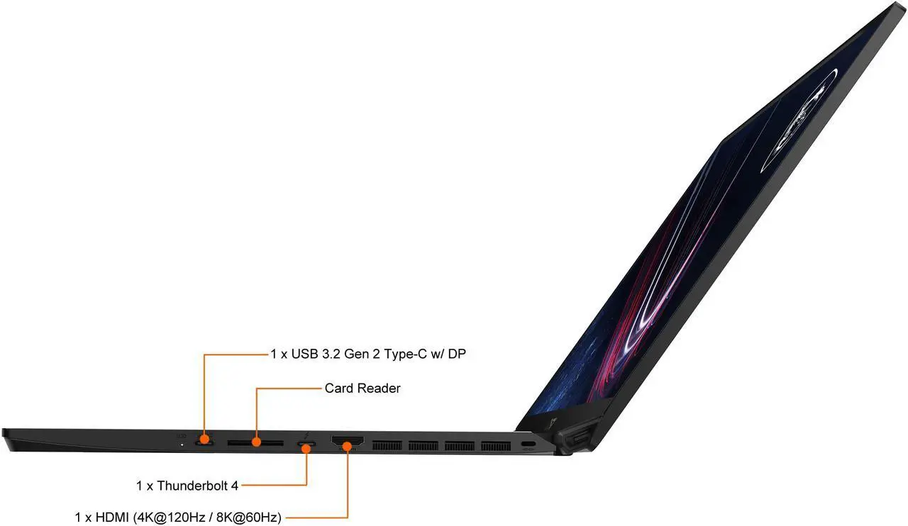 Alt view image 9 of 20 - MSI GS Series GS76 Stealth 11UH-029 17.3" 300 Hz IPS Intel Core i7 11th Gen 11800H (2.30 GHz) NVIDIA GeForce RTX 3080 Laptop GPU 32 GB Memory 1 TB NVMe SSD Windows 10 Pro 64-bit Gaming Laptop