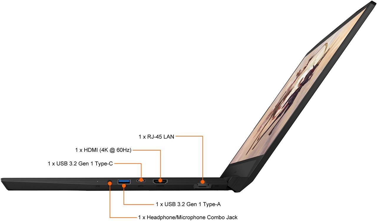 Alt view image 9 of 20 - MSI GF Series Katana GF66 11UE-038CA 15.6" 144 Hz IPS Intel Core i7 11th Gen 11800H (2.30 GHz) NVIDIA GeForce RTX 3060 Laptop GPU 16 GB Memory 512 GB PCIe SSD Windows 10 Home 64-bit Gaming Laptop