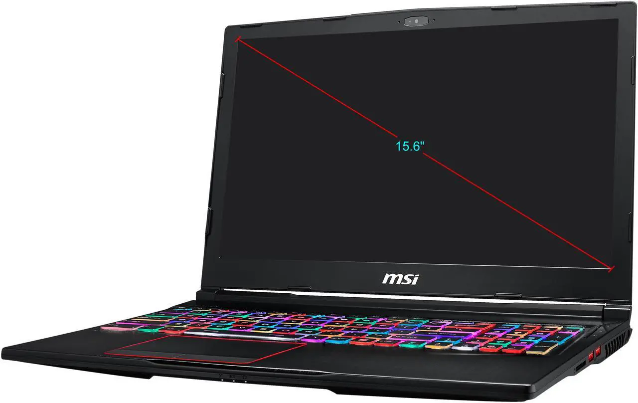 Alt view image 2 of 19 - MSI GE Series - 15.6" GeForce RTX 2060 - Intel Core i7-9750H  - 32GB Memory - 512 GB PCIe SSD - Windows 10 Home 64-bit - Gaming Laptop - 144 Hz IPS (GE63 Raider RGB 9SE-1050US )