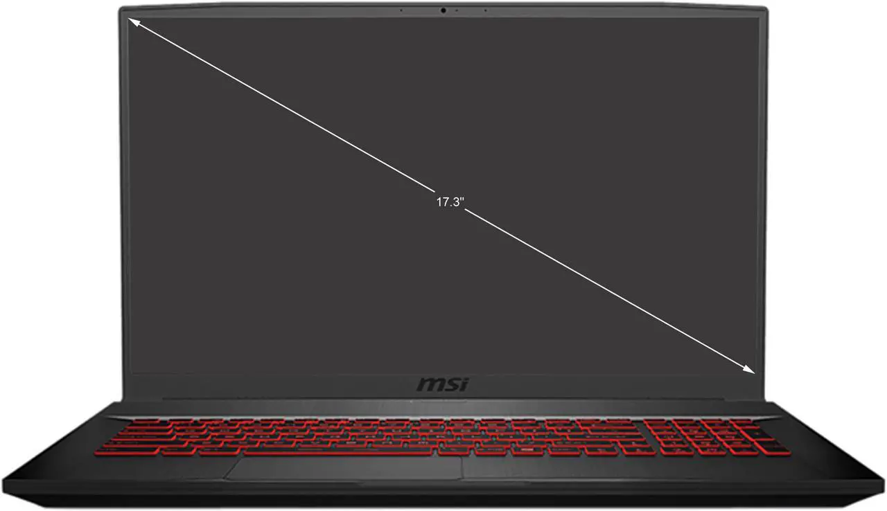 Alt view image 2 of 7 - MSI GF Series - 17.3" GeForce RTX 3060 Laptop GPU - Intel Core i7-10750H  - 16GB Memory - 512 GB NVMe SSD - Windows 10 Home 64-bit - Gaming Laptop - 144 Hz IPS (GF75 Thin 10UE-028 )
