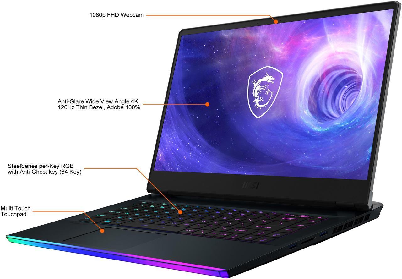 Alt view image 6 of 20 - MSI GE Series - 15.6" GeForce RTX 3080 Ti Laptop GPU - Intel Core i7-12700H  - 32GB Memory - 1TB NVMe SSD - Windows 11 Home 64-bit - Gaming Laptop - 240 Hz (Raider GE66 12UHS-236 )