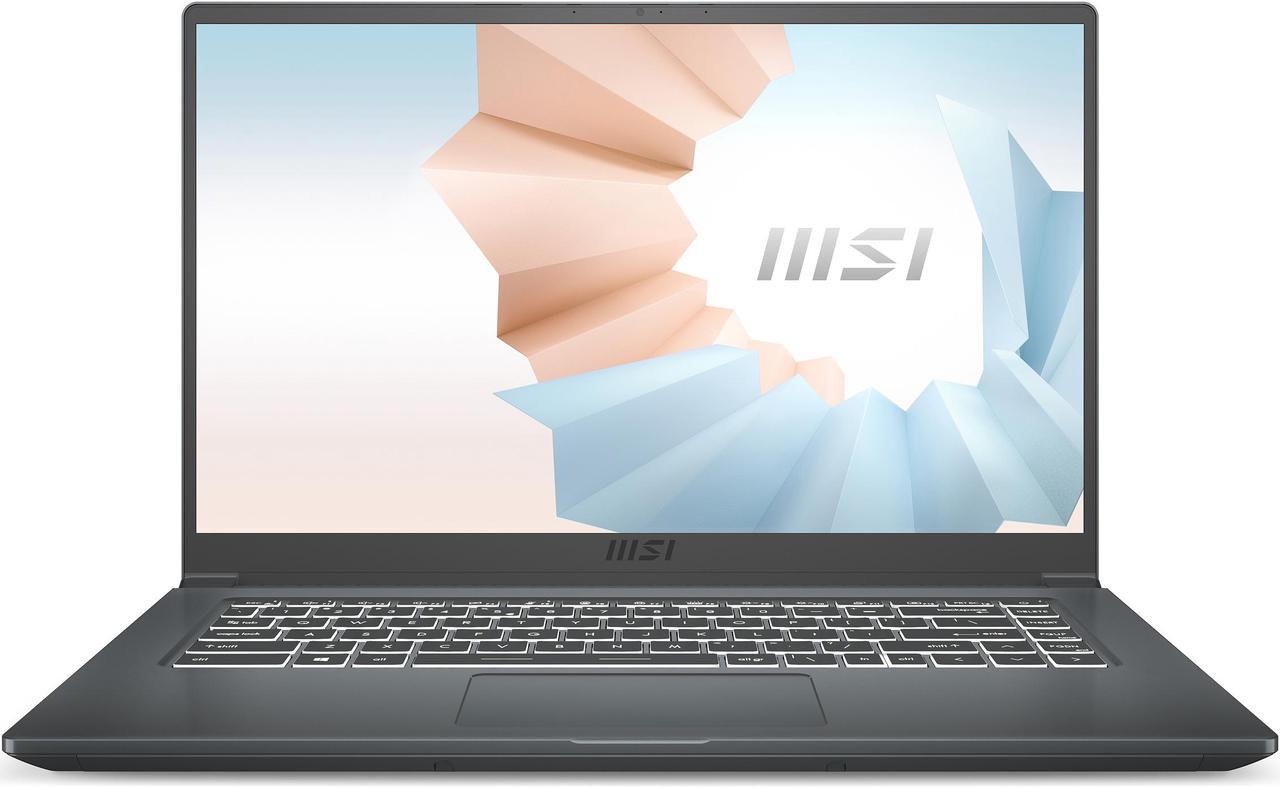 MSI Laptop Modern 15 A11MU-863CA Intel Core i5 11th Gen 1155G7 (2.50GHz) 8GB Memory 256 GB PCIe SSD Intel Iris Xe Graphics 15.6" Windows 11 Home