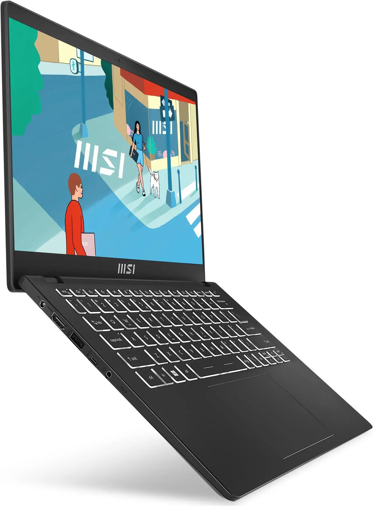 Alt view image 14 of 20 - MSI Modern 14 14" Ultra Thin and Light Professional Laptop Intel® Core™ i5-1155G7 Iris Xe 8GB 512GB NVMe SSD Win 11 Pro, C11M-065US