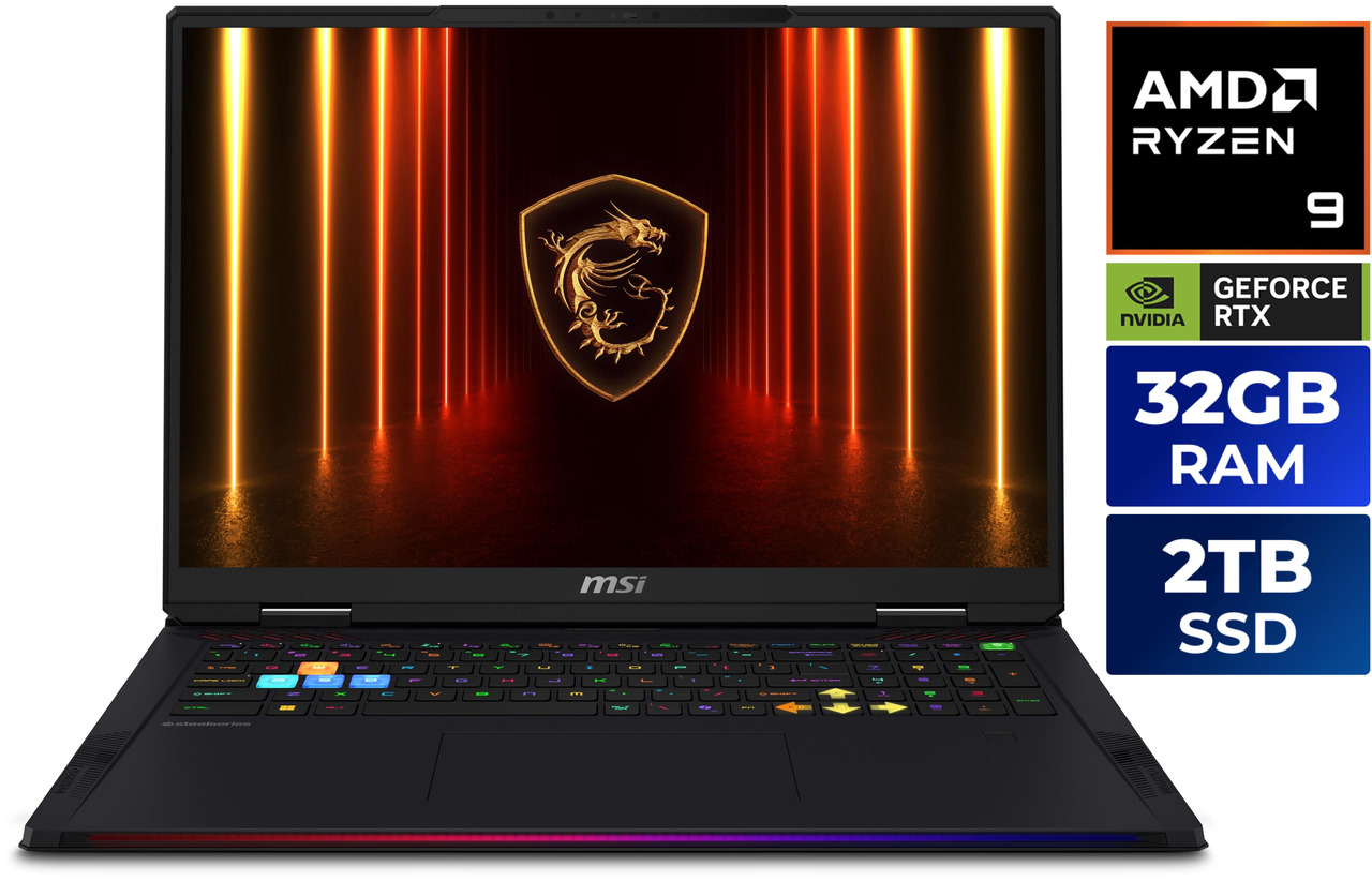 Open Box: MSI Raider - 18" GeForce RTX 5080 Laptop GPU - AMD Ryzen 9 9955HX3D - 32GB DDR5 5600MHz Memory - 2 TB SSD - Wi-Fi 7 Windows 11 Pro Gaming Laptop - 120 Hz Mini LED (Raider A18 HX A9WIG-082US ) - Newegg.com - Image 21
