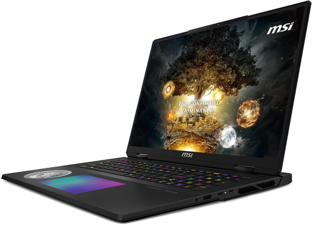 Alt view image 2 of 20 - MSI - 18" GeForce RTX 5090 Laptop GPU - Intel Core Ultra 9 285HX - 96GB Memory - 6 TB SSD - Windows 11 Pro - Gaming Laptop - 120 Hz Mini LED (Titan 18 HX Dragon Edition Norse Myth A2XWJG-429CA )